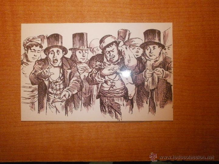 Postkarten: POSTAL JUGADORES MIRANDO LA LISTA DE LA LOTERIA GRAVADO DE ORTEGA 1866 SIN CIRCULAR