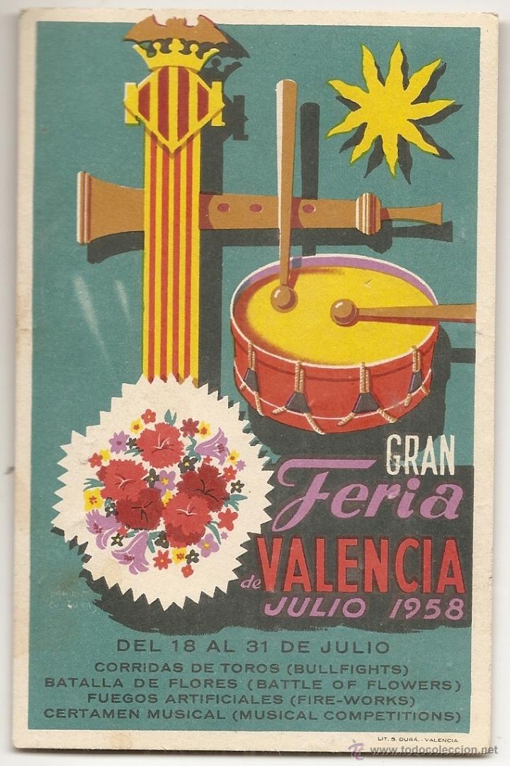 Postales: Feria de Valencia 1958 - Foto 1