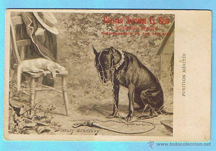 Postkarten: PUNITION MERITEE. POSTAL PUBLICITARIA DE COALTAR SAPONINE LE BOEUF. STANLEY BERKELEY