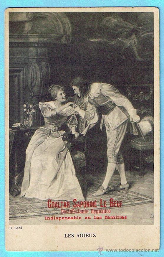 Postkarten: LES ADIEUX. COALTAR SAPONINE LE BOEUF. D. SANI