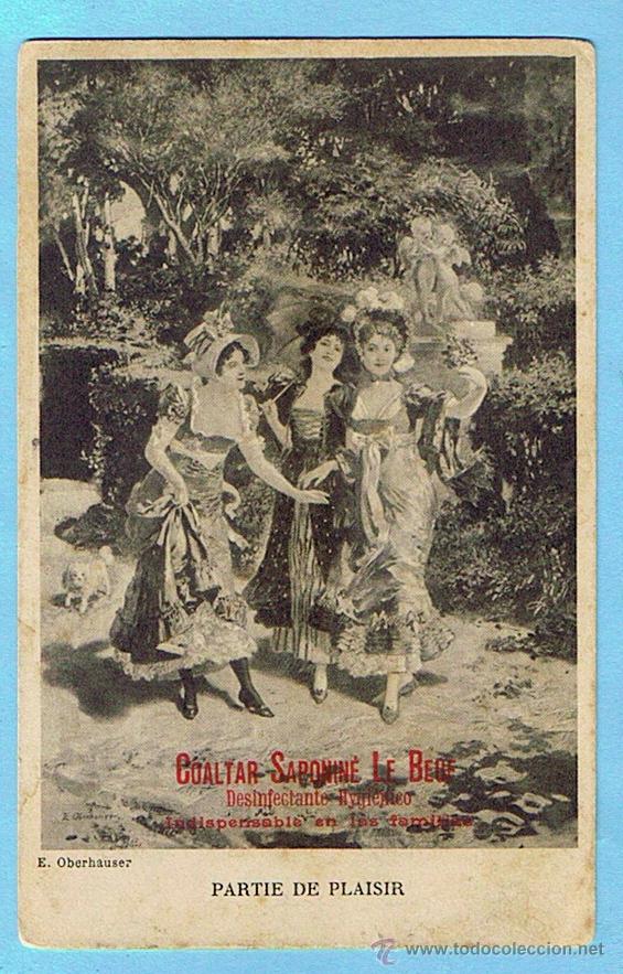 Postais: PARTIE DE PLAISIR. POSTAL PUBLICITARIA DE COALTAR SAPONINE LE BOEUF. E. OBERHAUSER