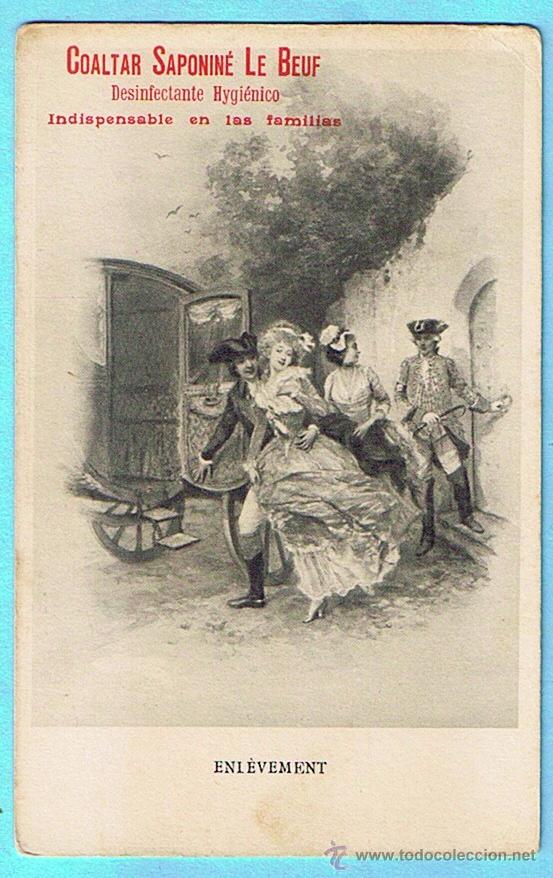 Postais: ENLEVEMENT. POSTAL PUBLICITARIA DE COALTAR SAPONINE LE BOEUF