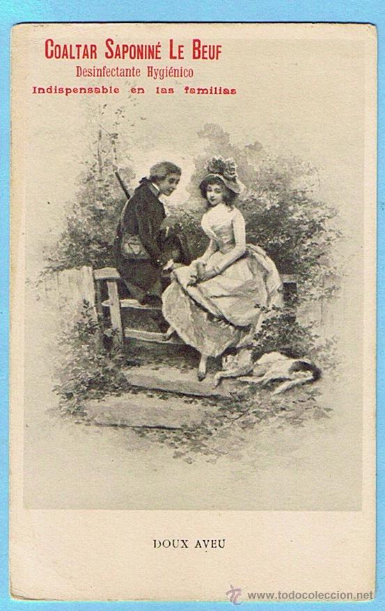 Postais: DOUX AVEU. POSTAL PUBLICITARIA DE COALTAR SAPONINE LE BOEUF