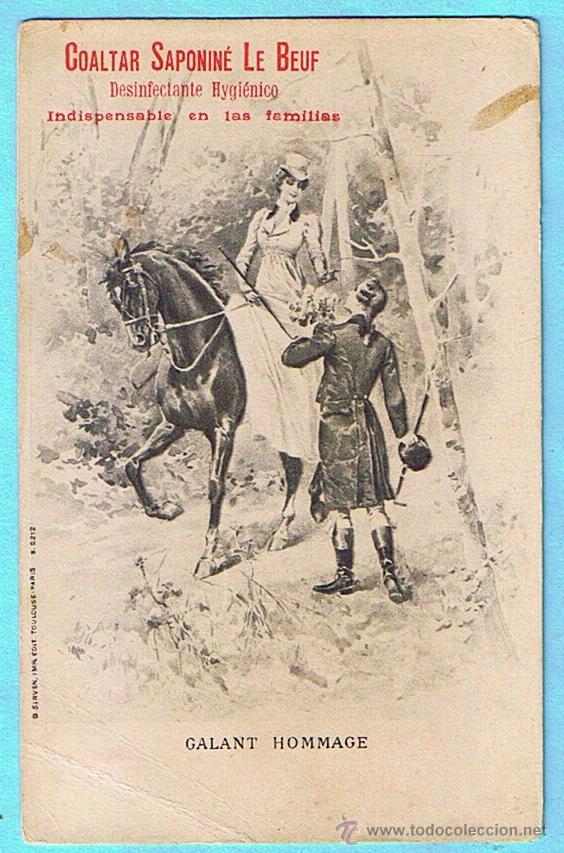 Postales: GALANT HOMMAGE. POSTAL PUBLICITARIA DE COALTAR SAPONINE LE BOEUF