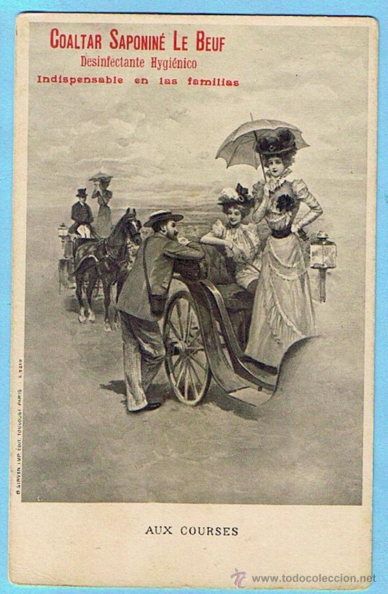 Postais: AUX COURSES. POSTAL PUBLICITARIA DE COALTAR SAPONINE LE BOEUF