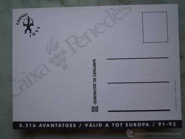 Postales: Postal Publicidad Caja Banco *CAIXA PENED&Egrave;S - Carnet Jove* / Monopat&iacute;n Skate / Original 1991
