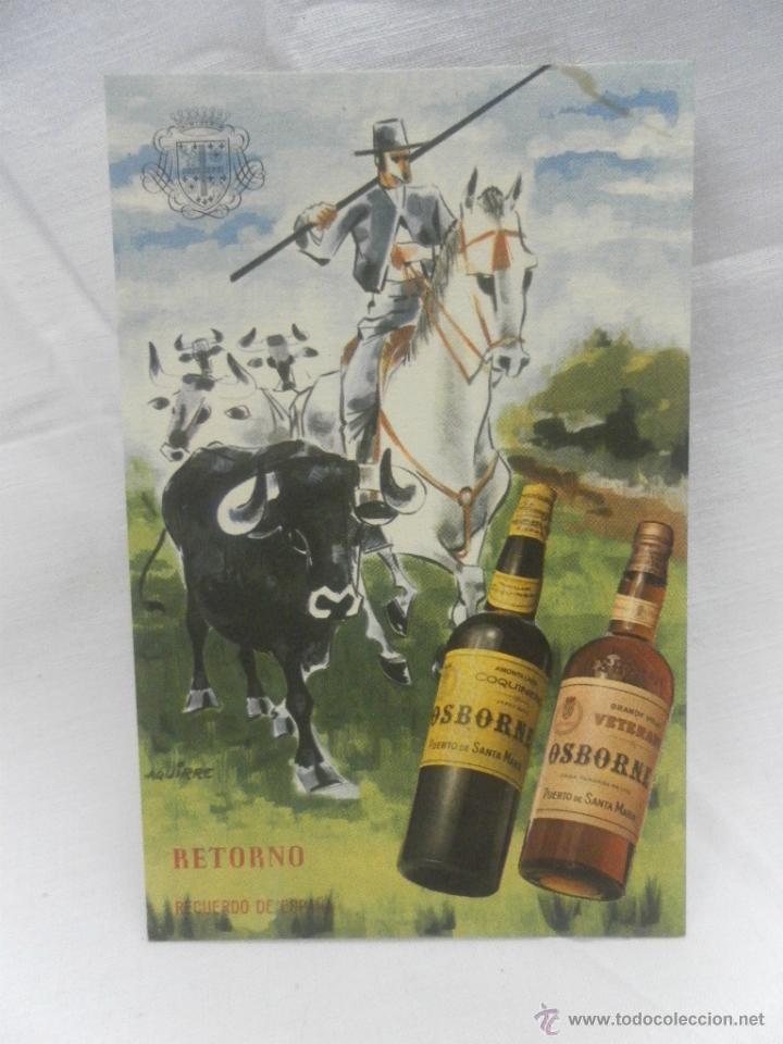 Postales: Tarjeta Postal. Publicidad de Osborne. Brandy - Foto 1