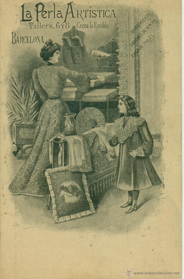 Postales: BARCELONA. LA PERLA ARTISTICA. HACIA 1900. - Foto 1