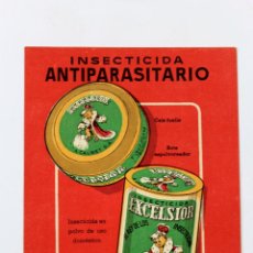 Postales: PR-2. POSTAL PUBLICITARIA DE EXCELSIOR, INSECTICIDA ANTIPARASITARIO AÑOS 1960-70. Lote 47051915