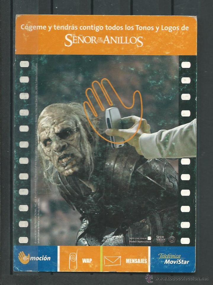 Postales: POSTAL PUBLICITARIA DE  MOVIESTAR  -EL SE&Ntilde;OR DE LOS ANILLOS-