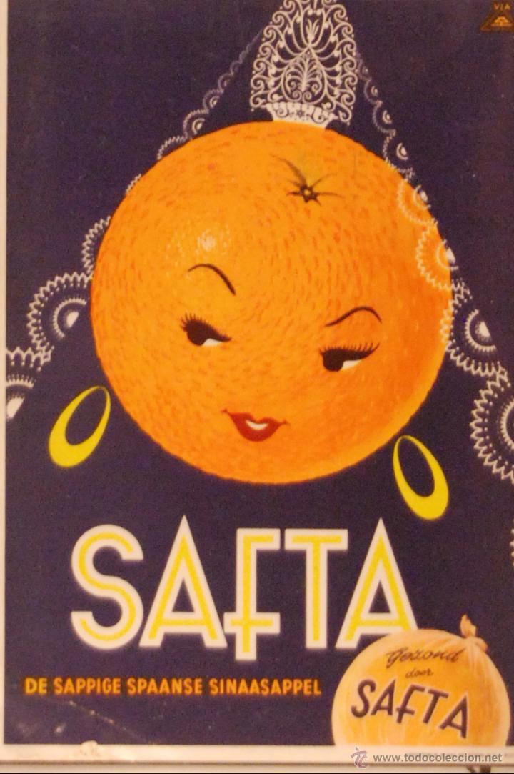Postales: SAFTA NARANJAS - ILUSTRADA - SIN CIRCULAR Y DORSO  DIVIDIDIDO - Foto 1