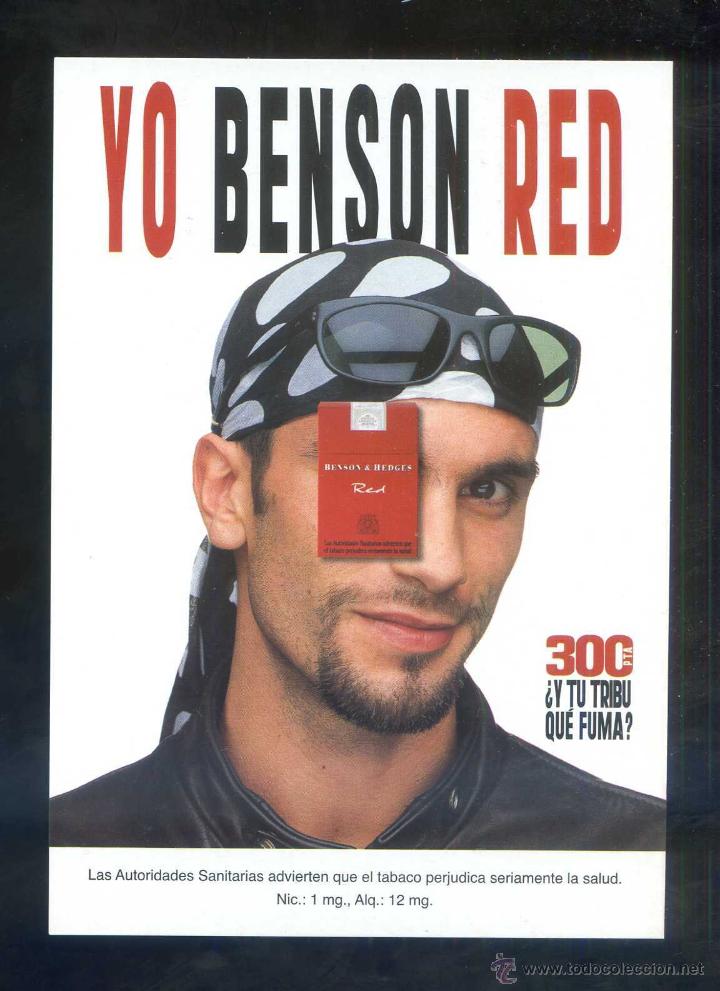 Postales: Tabaco. *Benson - Yo Benson Red. Yo Motero* Nueva. - Foto 1