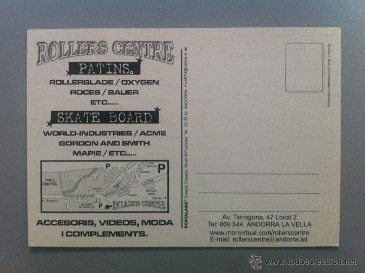 Postales: POSTAL ROLLERS CENTRE ANDORRA SKATE BOARD. POSTALAND - Foto 2