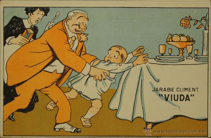Postales: JARABE VIUDA DE CLIMENT - ILUSTRADA CIRCULADA Y DORSO DIVIDIDO