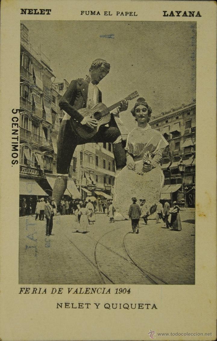 Cartes Postales: PAPEL DE FUMAR LAYANA - FALLA DE 1909 - ILUSTRADA SIN CIRCULAR Y DORSO SIN DIVIDIR