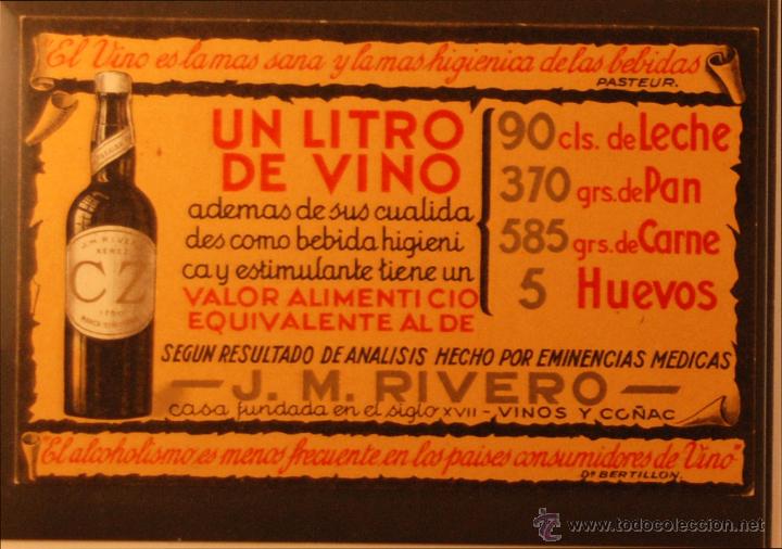 Cartes Postales: VINOS J M RIVERO - IMPORTANTE LEER TEXTO - ILUSTRADA SIN CIRCULAR Y DORSO DIVIDIDO