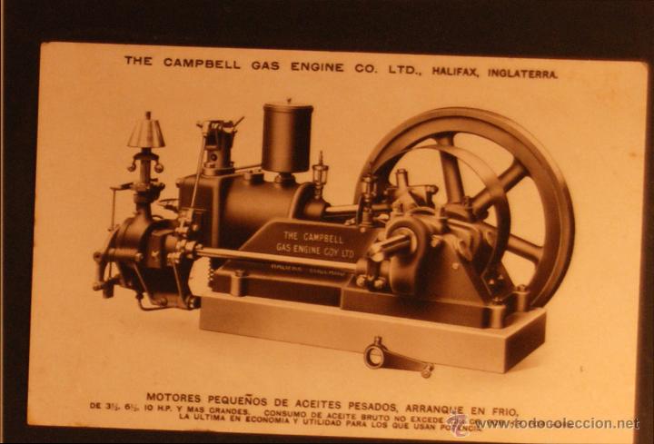 Cartes Postales: MOTORES CAMPBELL GAS - ILUSTRADA SIN CIRCULAR Y DORSO DIVIDIDO