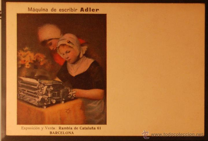 Cartes Postales: ADLER MAQUINAS DE ESCRIBIR - ILUSTRADA SIN CIRCULAR Y DORSO DIVIDIDO