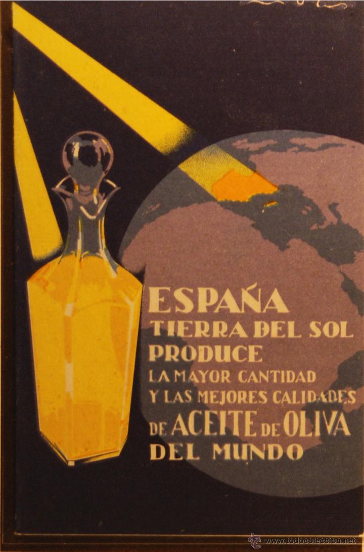 Postales: ACEITE DE OLIVA ESPAÑA TIERRA DE SOL - ILUSTRADA POR RIBAS SIN CIRCULAR Y DORSO DIVIDIDO