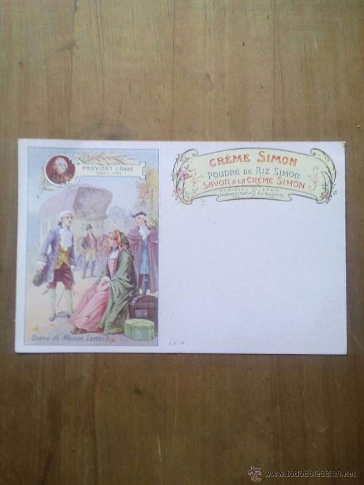 Postales: CARTE POSTALE SAVON A LE CR&Eacute;ME SIMON / SC&Egrave;NE DE MANON - Foto 1