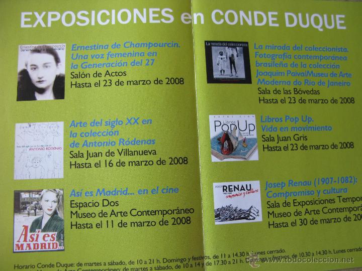 Postales: PROGRAMA ENERO - MARZO 2008. CONDE DUQUE. (D&Iacute;PTICO) - Foto 2