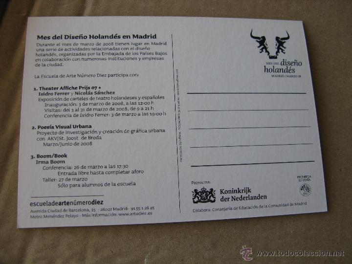 Postales: THEATER AFFICHE PRIJS 07 + ISIDRO FERRER. MARZO 2008. - Foto 2