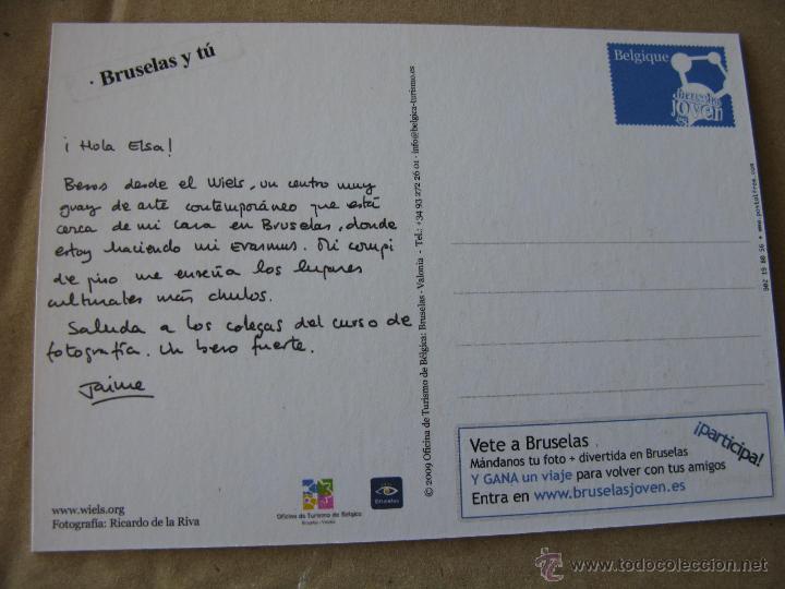Postales: BRUSELAS Y T&Uacute;. MARTA Y YO.- WIELS - JUNIO 2009 - Foto 2