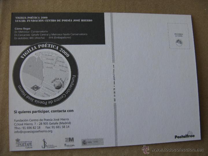 Postales: VIGILIA PO&Eacute;TICA 2009. - Foto 2