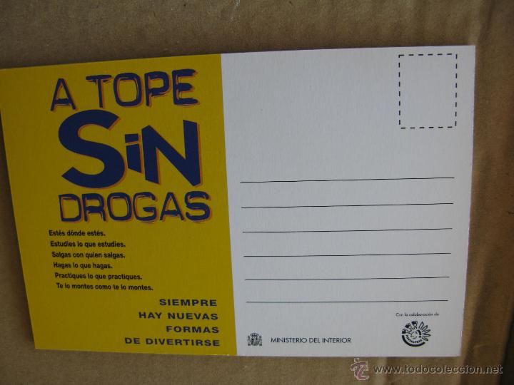 Postales: PLAN NACIONAL SOBRE DROGAS. A TOPE SIN DROGAS. - Foto 2