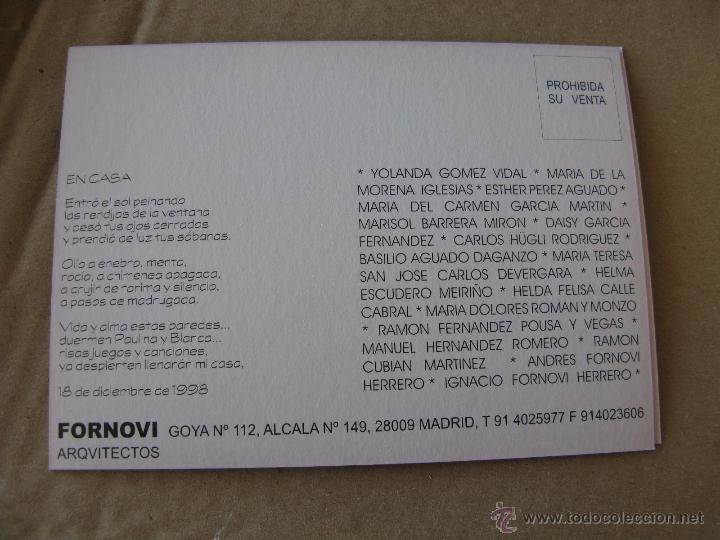 Postales: FORNOVI. ARQUITECTOS. 1998. - Foto 2