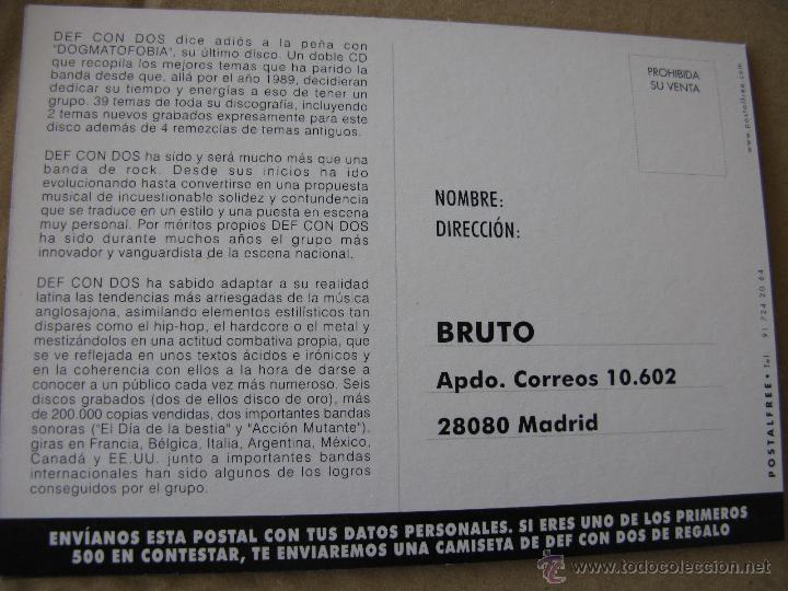 Postales: DEF CON DOS (DICE ADIOS,CON). DOGMATOFOBIA. - Foto 2