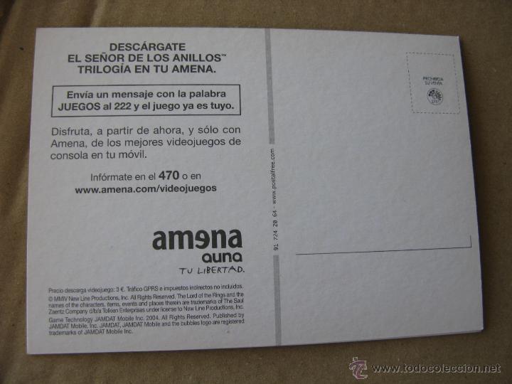 Postales: AMENA. EL SE&Ntilde;OR DE LOS ANILLOS. - Foto 2