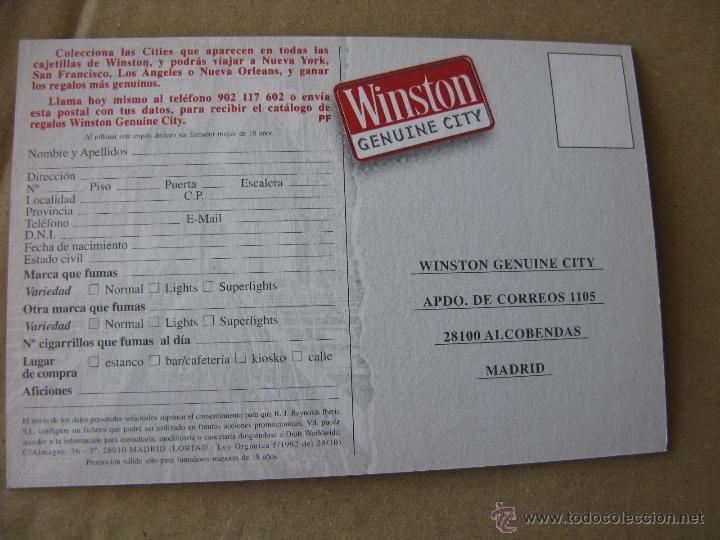 Postales: WINSTON GENUINE CITY. - Foto 2