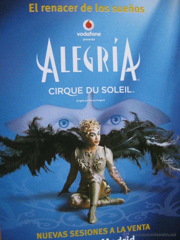 Postales: ALEGR&Iacute;A. CIRQUE DU SOLEIL. MADRID. - Foto 1