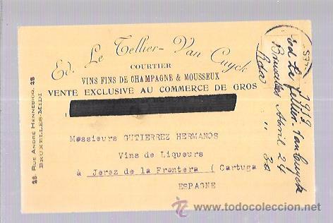 Cartoline: TARJETA POSTAL PUBLICITARIA. LE TELTIER - VAN CUYCK. COURTIER.