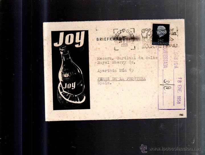 Postcards: TARJETA POSTAL PUBLICITARIA. JOY. UTRECHT - STATION. 1958