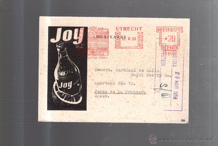Postkarten: TARJETA POSTAL PUBLICITARIA. JOY. UTRECHT - STATION. 1958