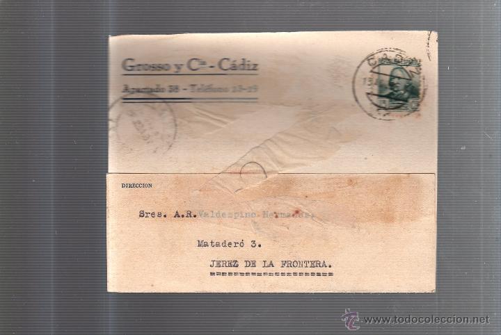 Cartoline: TARJETA POSTAL PUBLICITARIA. GROSSO Y Cia. CADIZ. 1945