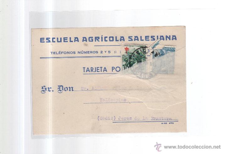Cartes Postales: TARJETA POSTAL PUBLICITARIA. ESCUELA AGRICOLA SALESIANA. 1951