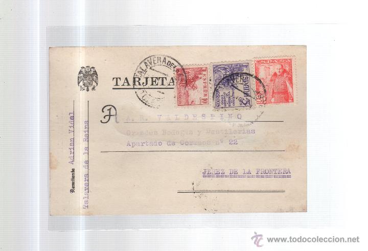 Cartes Postales: TARJETA POSTAL PUBLICITARIA. ADRIAN VIDAL. TALAVERA REINA. 1951.