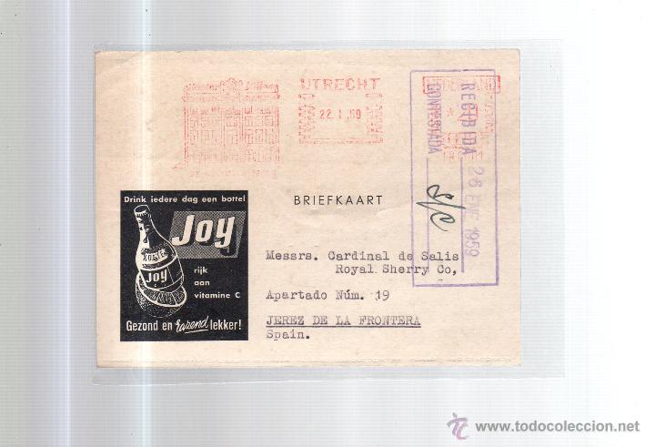 Postcards: TARJETA POSTAL PUBLICITARIA. JOY. UTRECHT - STATION. 1959