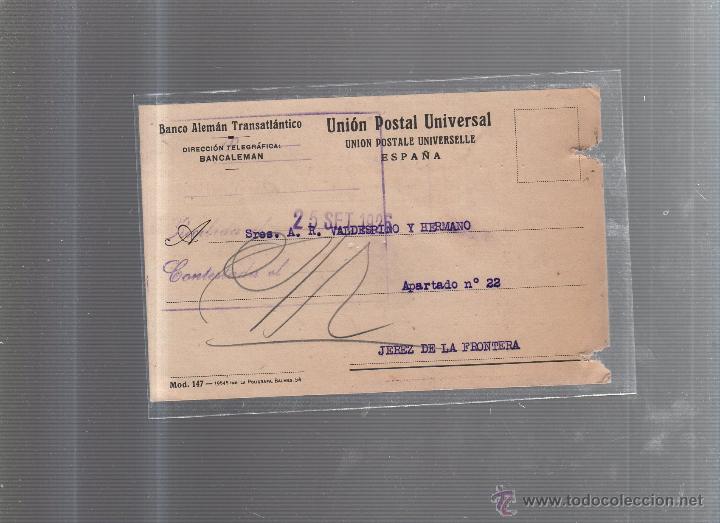 Postcards: TARJETA POSTAL PUBLICITARIA. BANCO ALEMAN TRANSATLANTICO. BANCALEMAN. 1926