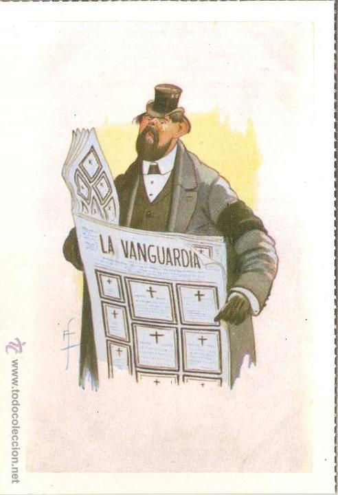 Postales: ILUSTRADOR: SAGRISTA, SERIE PERIODICOS, LA VANGUARDIA, REPRODUCCION - SIN CIRCULAR
