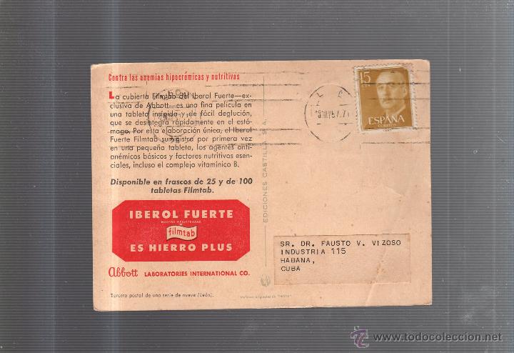Postkarten: TARJETA POSTAL PUBLICITARIA. IBEROL FUERTE. FILMTAB. DORSO TRAJE TIPICO REGIONAL DE LEON. 1957