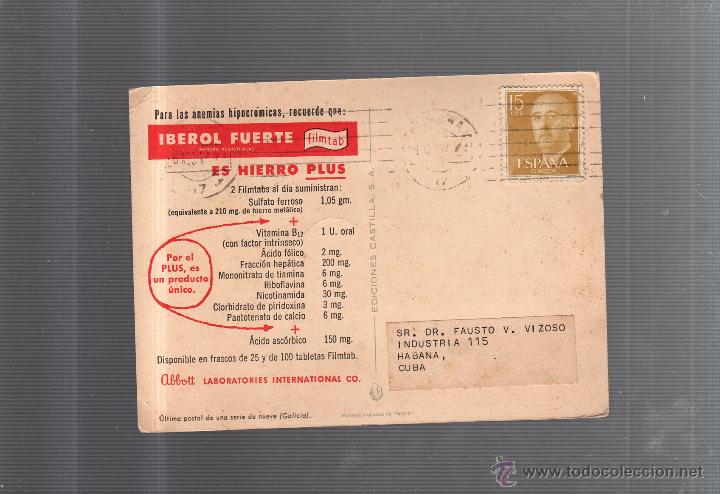 Postkarten: TARJETA POSTAL PUBLICITARIA. IBEROL FUERTE. FILMTAB. DORSO TRAJE TIPICO REGIONAL DE GALICIA.