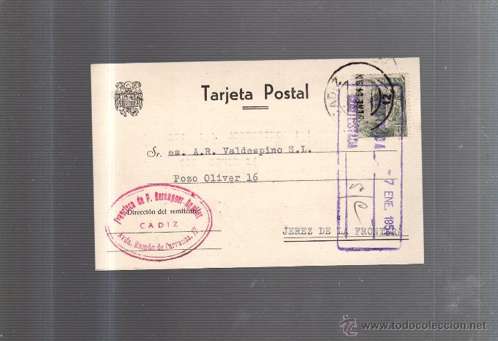 Cartes Postales: TARJETA POSTAL PUBLICITARIA. FRANCISCO DE P. BERENGUER AGUILAR. CADIZ. 1954