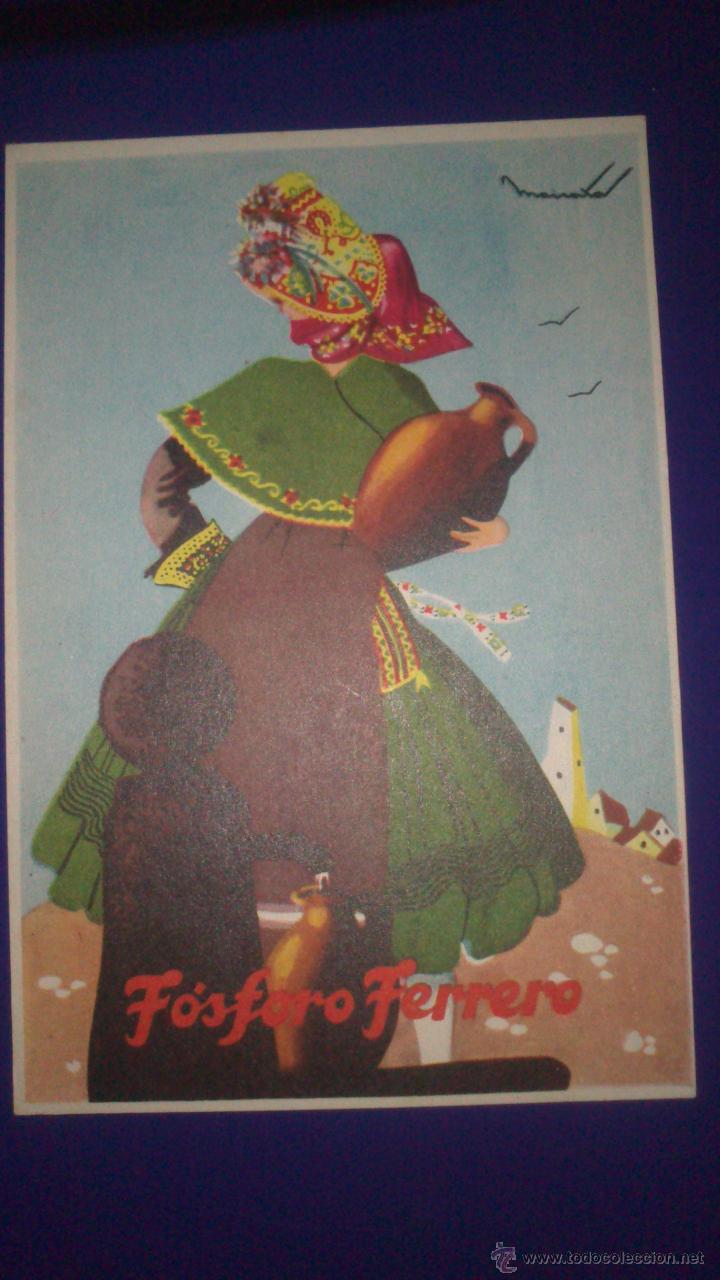 Postales: POSTAL PUBLICIDAD FOSFORO FERRERO, EXTREMADURA,, ILUSTRADOR MAIRATA, A&Ntilde;OS 50