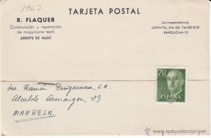 Postales: TARJETA POSTAL COMERCIAL DE R.FLAQUER DE ARENYS DE MUNT - Foto 1