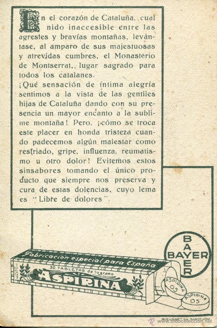 Postales: PUBLICIDAD CATALUNYA.-BAYER - Foto 2