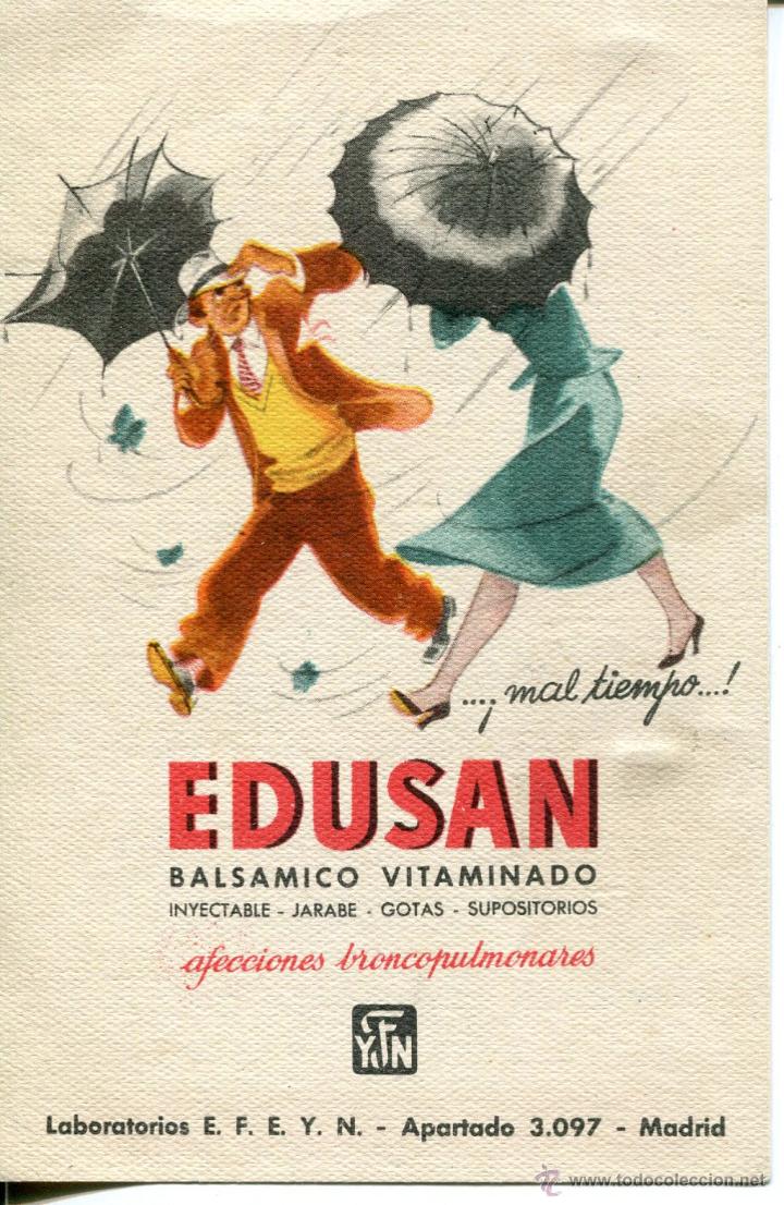 Postales: PUBLICIDAD-EDUSAN-8 X 12 ORIGINAL - Foto 1